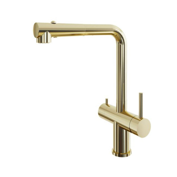 Смеситель для кухни Grandex Aqua Integra-SP 9020491, золото. Фото 1