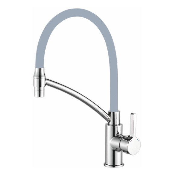 Смеситель для кухни Haiba HB73643-3, серый. Фото 1