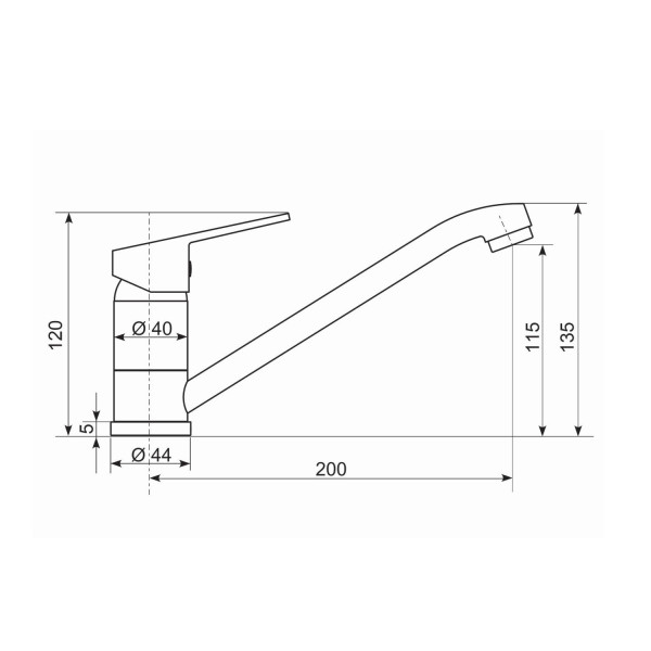 Смеситель для кухни Practik PR-01-002, слоновая кость. Фото 2