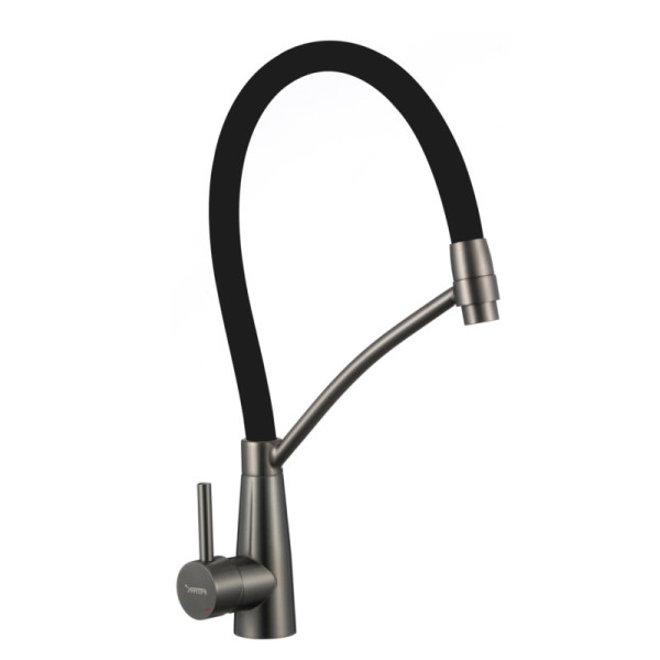 Смеситель для кухни с гибким изливом Fmark FS8255Q-01, графит. Фото 1