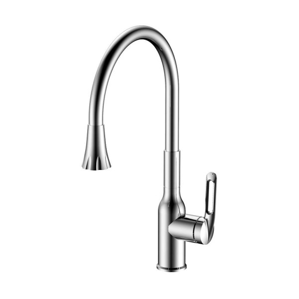 Смеситель для кухни с гибким изливом и режимом душ Haiba HB42830, хром. Фото 1
