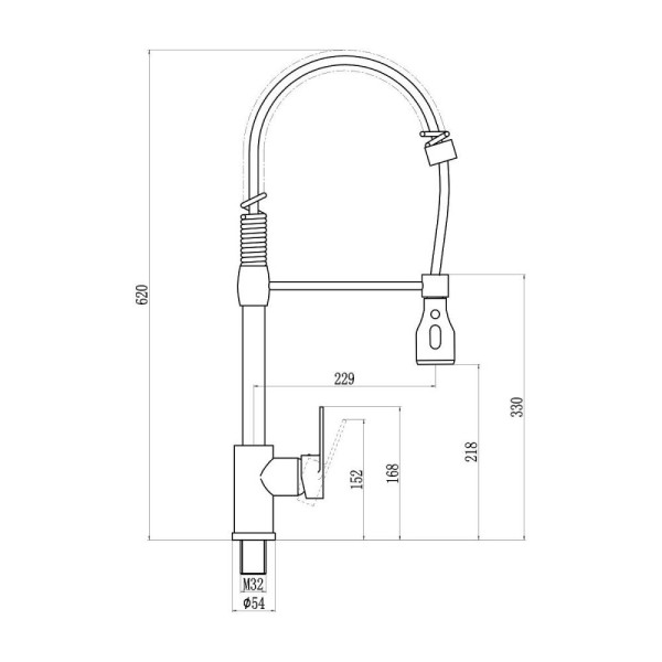 Смеситель для кухни с гибким изливом и режимом душ Savol S-002802L, сатин. Фото 2