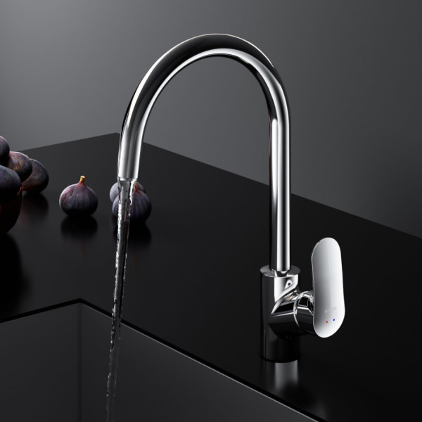 Смеситель для кухни с каналом для питьевой воды, хром. Фото 2