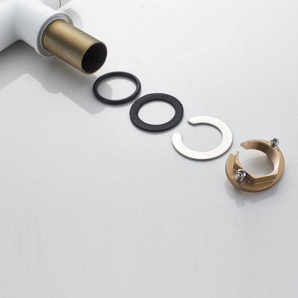 Смеситель для кухни с подключением фильтра Shevanik S128C, белый. Фото 4