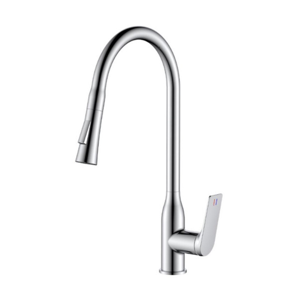 Смеситель для кухни с выдвижным изливом Haiba HB73816, хром. Фото 1