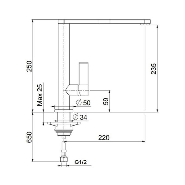 Смеситель для кухни Webert Essential EN920302560, черный. Фото 2
