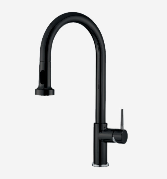 Смеситель для кухни Webert Sidney SY940302564, черный/хром. Фото 1