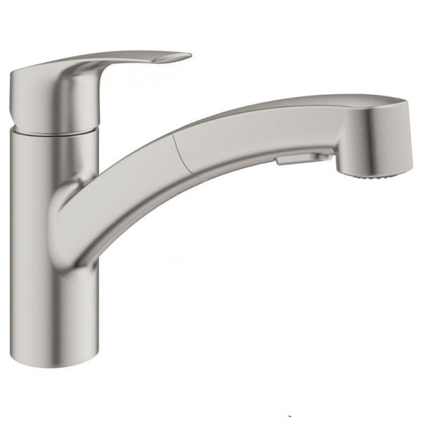 Смеситель для кухонной мойки Grohe Eurosmart New Керамический картридж, цвет Сталь (30305DC1). Фото 1