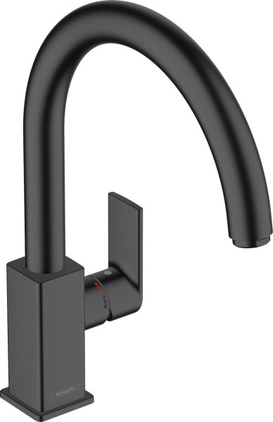Смеситель для кухонной мойки Hansgrohe Vernis Shape Керамический картридж, цвет Черный (71871670). Фото 1