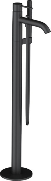 Смеситель для отдельно стоящей ванны KLUDI BOZZ DN 15 однорычажный, напольный, черный матовый (385903976). Фото 1