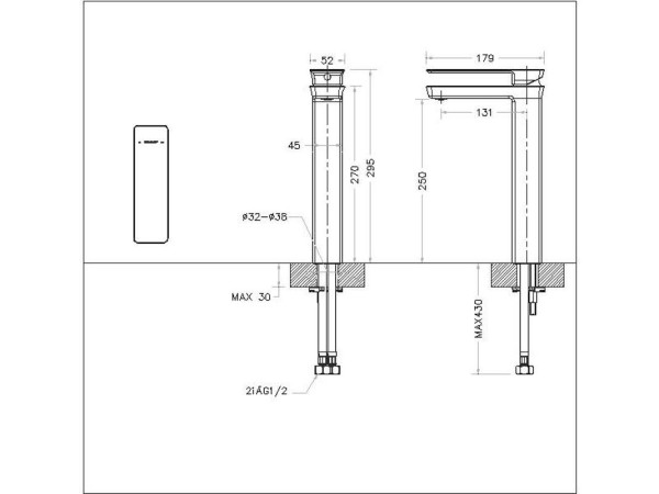 Смеситель для раковины Bravat Phillis F156101C-A-ENG, хром. Фото 2