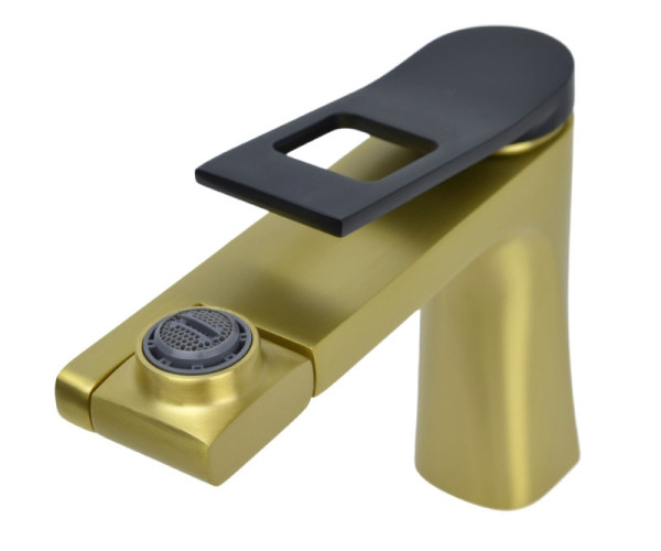 Смеситель для раковины Bronze de Luxe Element EL02XGB, матовое золото. Фото 4