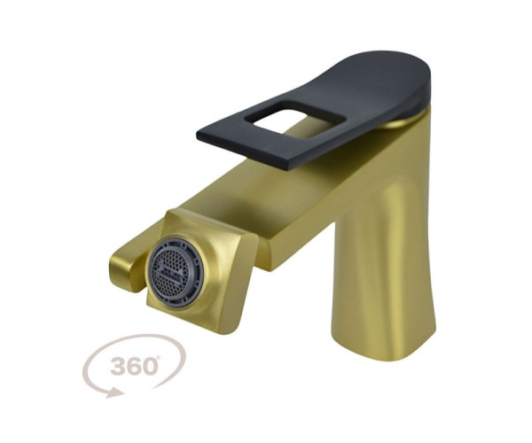 Смеситель для раковины Bronze de Luxe Element EL02XGB, матовое золото. Фото 5