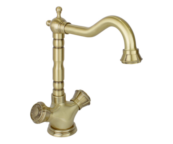 Смеситель для раковины Bronze de Luxe ROYAL 10105/1, бронза. Фото 1