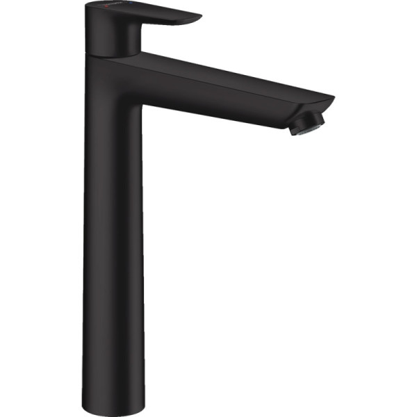 Смеситель для раковины-чаши Hansgrohe Talis E Керамический картридж со сливным гарнитуром Черный (71716670). Фото 1