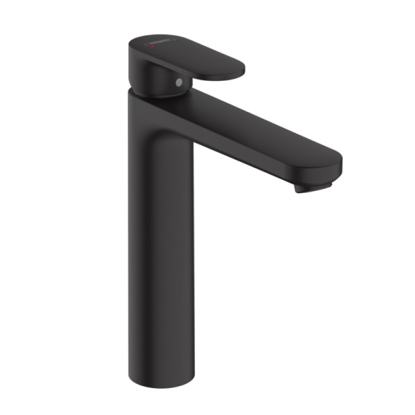 Смеситель для раковины-чаши Hansgrohe Vernis Blend Керамический картридж со сливным гарнитуром Черный (71552670). Фото 1