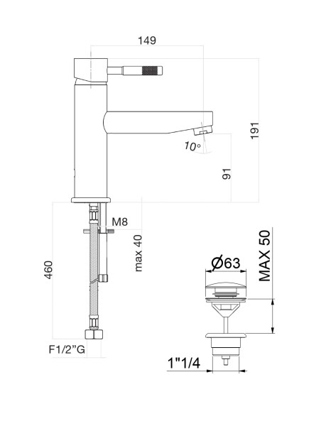 Смеситель для раковины Fiore XENON 44CR5276, хром. Фото 2
