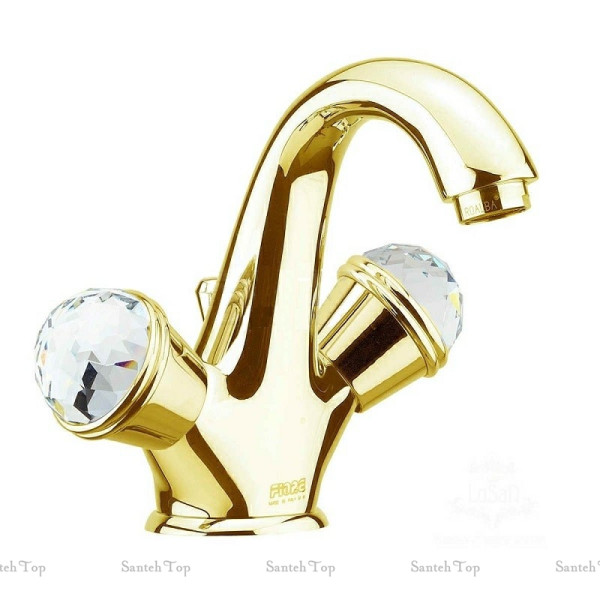 Смеситель для раковины Fiore XT SKY (SWAROVSKI®) 17OO0623, золото. Фото 1