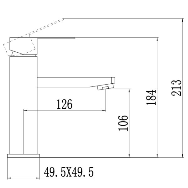 Смеситель для раковины Fmark FS8101Q, графит. Фото 2