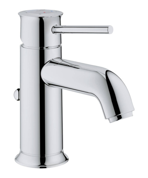 Смеситель для раковины Grohe Bau Classik Керамический картридж со сливным гарнитуром Хром (23161000). Фото 1