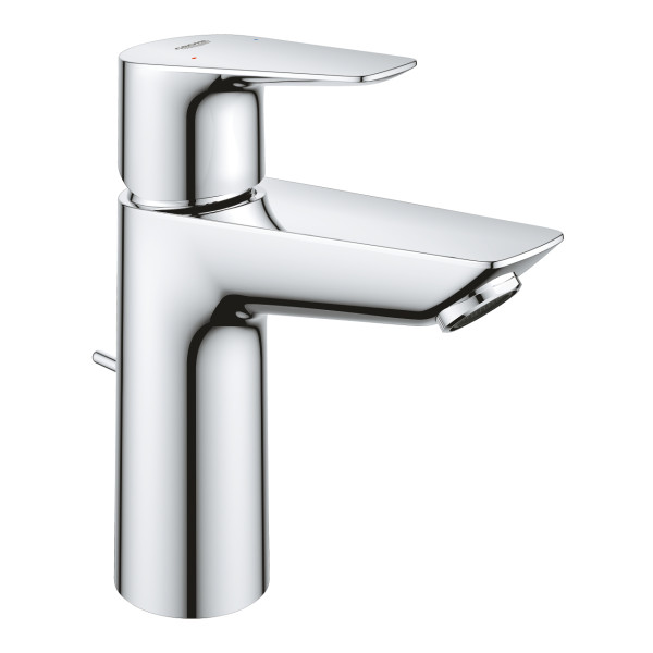 Смеситель для раковины Grohe Bau Edge Керамический картридж со сливным гарнитуром Хром (23758001). Фото 1