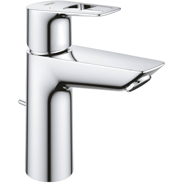 Смеситель для раковины Grohe BauLoop Керамический картридж со сливным гарнитуром Хром (23762001). Фото 1