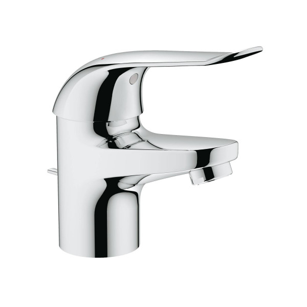 Смеситель для раковины Grohe Eueroeco Керамический картридж со сливным гарнитуром Хром (32763000). Фото 1