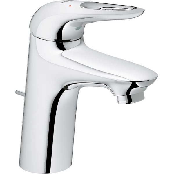 Смеситель для раковины Grohe Eurostyle New Керамический картридж со сливным гарнитуром Хром (33558003). Фото 1