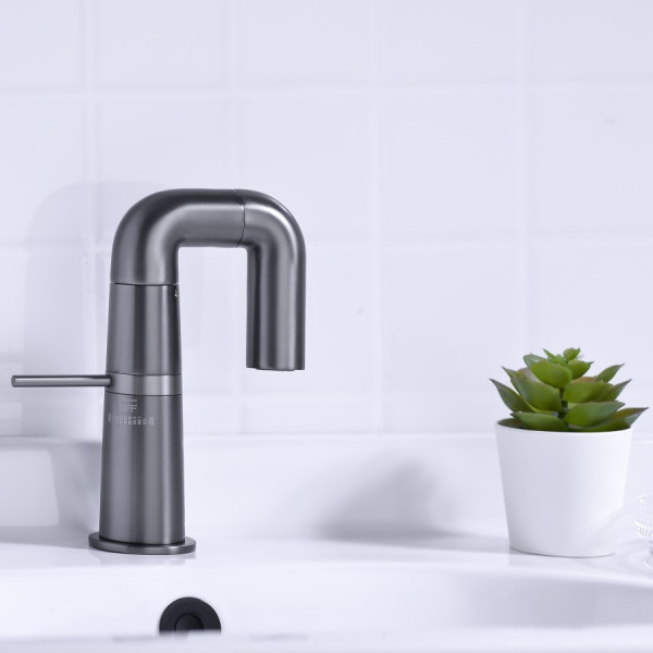 Смеситель для раковины Haiba HB10813-3, пепельный. Фото 4