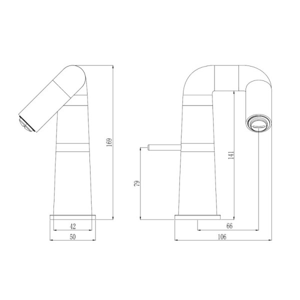 Смеситель для раковины Haiba HB10813-7, черный. Фото 2