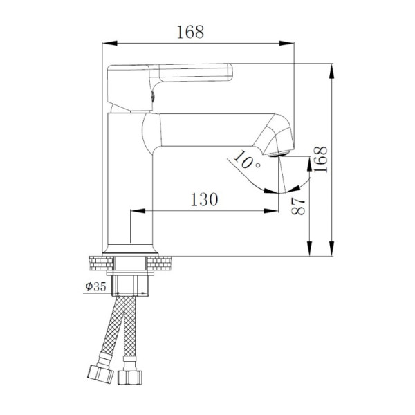 Смеситель для раковины Haiba HB10814-7, черный. Фото 2