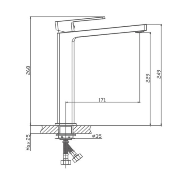 Смеситель для раковины Haiba HB11615, хром. Фото 2