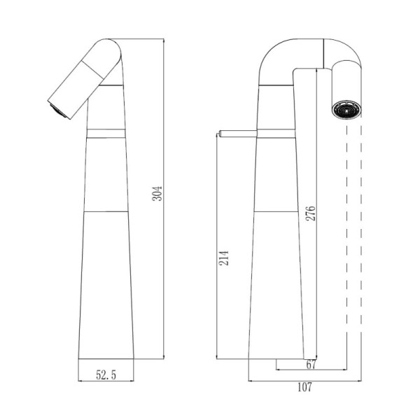 Смеситель для раковины Haiba HB11813-7, черный. Фото 2