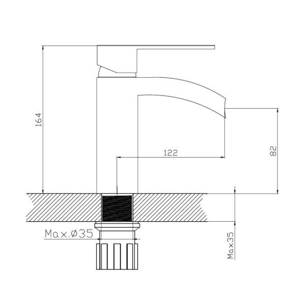 Смеситель для раковины Haiba HB13505-8, белый. Фото 2