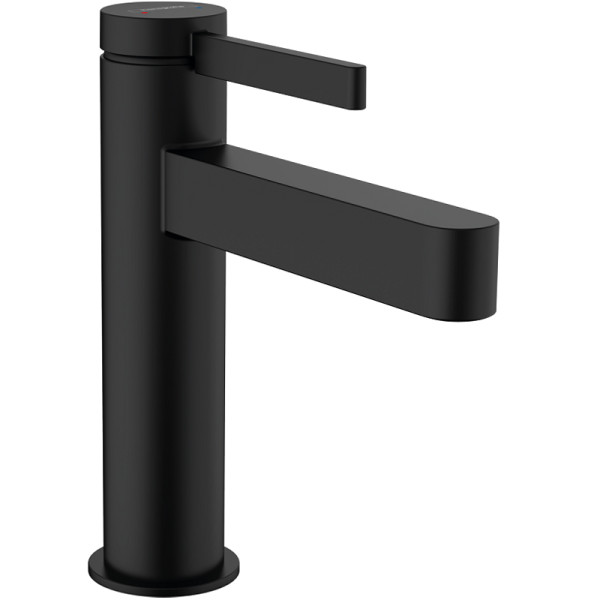Смеситель для раковины Hansgrohe Finoris Керамический картридж со сливным гарнитуром Черный (76020670). Фото 1