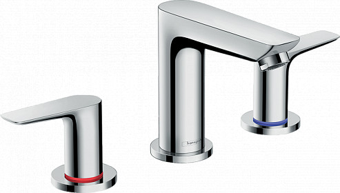 Смеситель для раковины Hansgrohe Talis E Керамическая кран-букса со сливным гарнитуром Хром (71733000). Фото 1