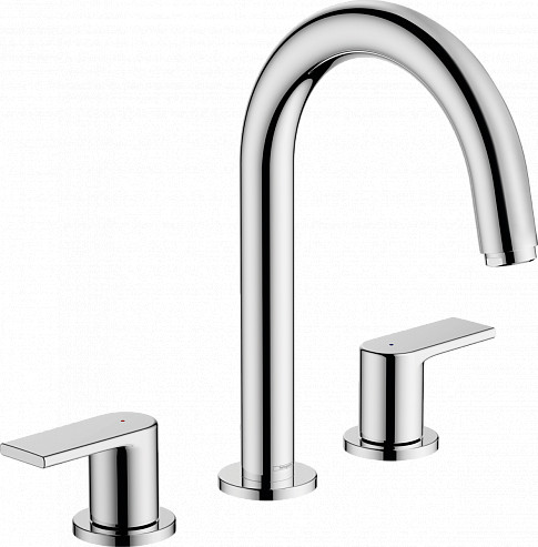 Смеситель для раковины Hansgrohe Vernis Shape Керамическая кран-букса со сливным гарнитуром Хром (71563000). Фото 1
