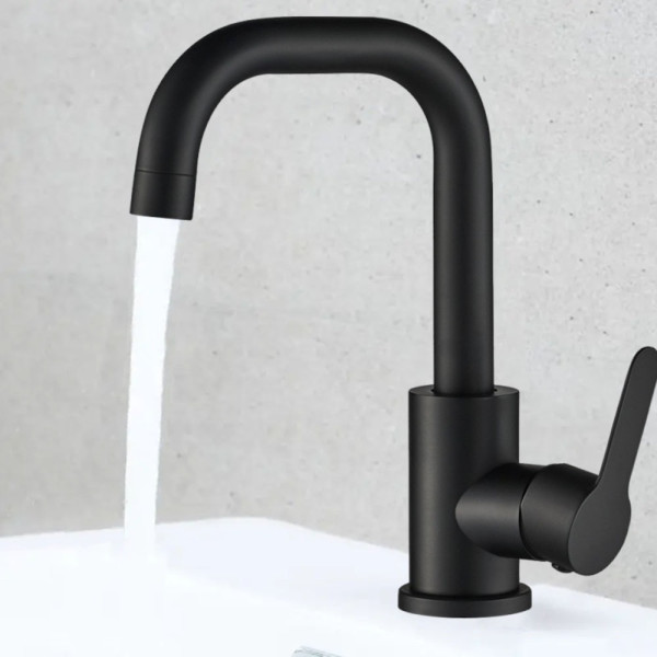 Смеситель для раковины Maretti Project Black PB32RP56, черный. Фото 3