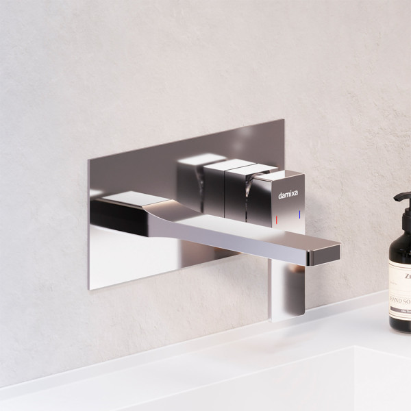 Смеситель для раковины монтируемый в стену. Фото 3