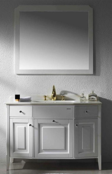 Смеситель для раковины на 3 отверстия Bravat Swan F24287G-ENG, золото. Фото 4