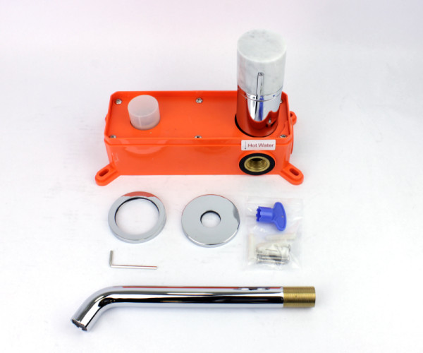 Смеситель для раковины настенный Bronze de Luxe FOCUS 24686CM, хром. Фото 7