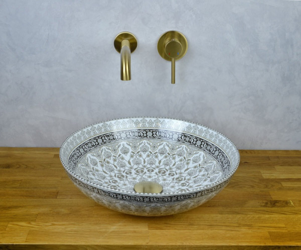Смеситель для раковины настенный Bronze de Luxe SCANDI 14511BR, бронза. Фото 5