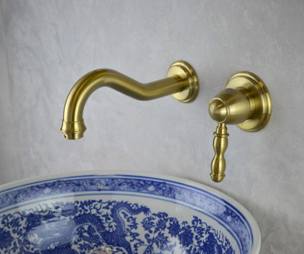 Смеситель для раковины настенный Bronze de Luxe TIFFANY 1920BR, бронза. Фото 3