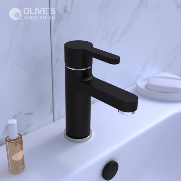 Смеситель для раковины OLIVE S TORRES 17100TRB, черный. Фото 3
