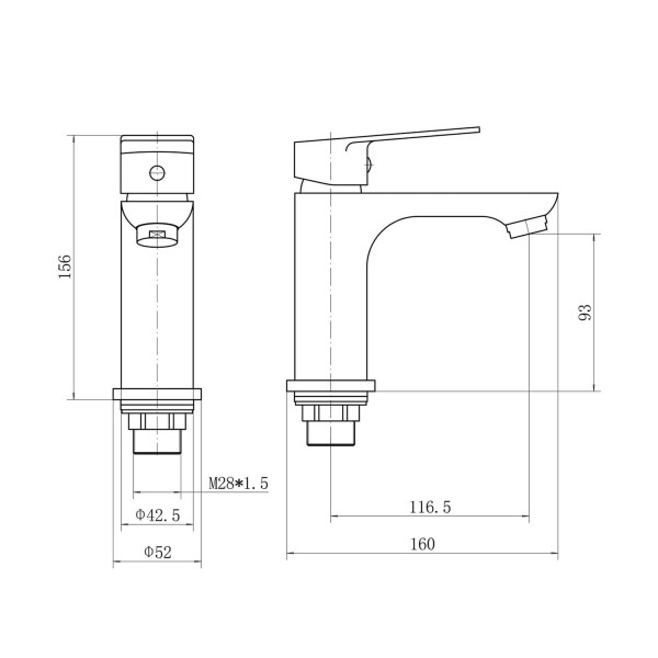 Смеситель для раковины Plstart PD10015, хром. Фото 2