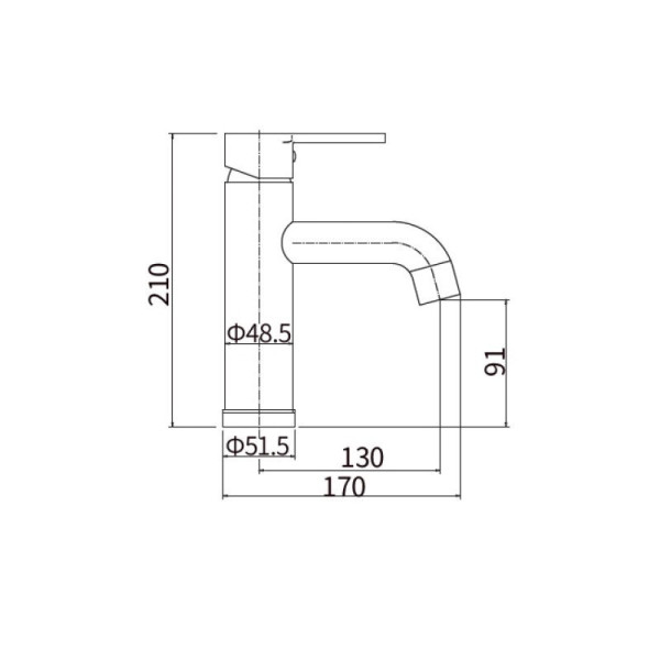 Смеситель для раковины Plstart PL1004-7, черный. Фото 2