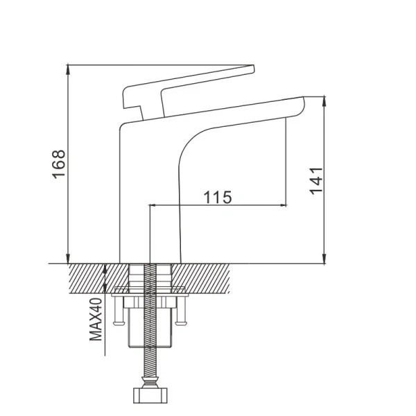 Смеситель для раковины Rose R14F R1401F, белый/хром. Фото 2