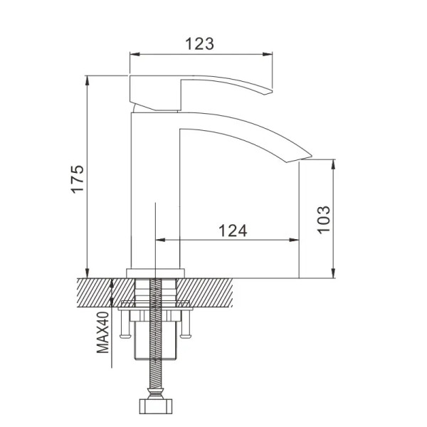 Смеситель для раковины Rose R15F R1501F, белый/хром. Фото 2