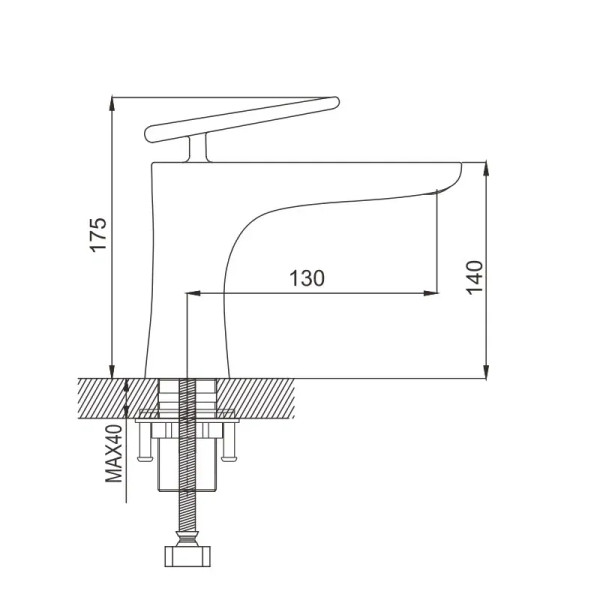 Смеситель для раковины Rose R16F R1601F, белый/хром. Фото 2