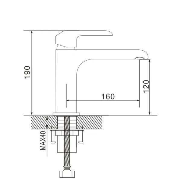 Смеситель для раковины Rose R21F R2101F-1, белый/хром. Фото 2